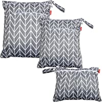 Damero (3 piezas) Bolsa de organizador de pañales de viaje con asa Flecha gris